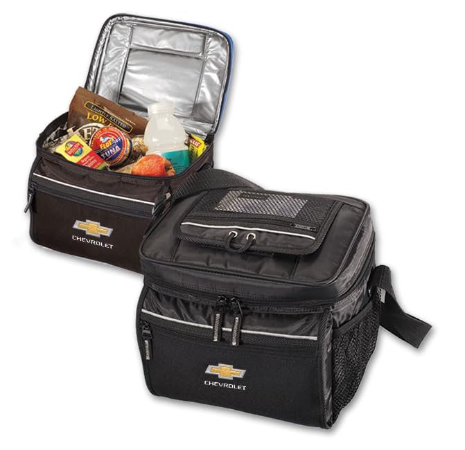 Chevrolet Gold Bowtie Picnic Cooler - Chevy 12 Can Insulated Ice Chest - Officially Licensed by GM