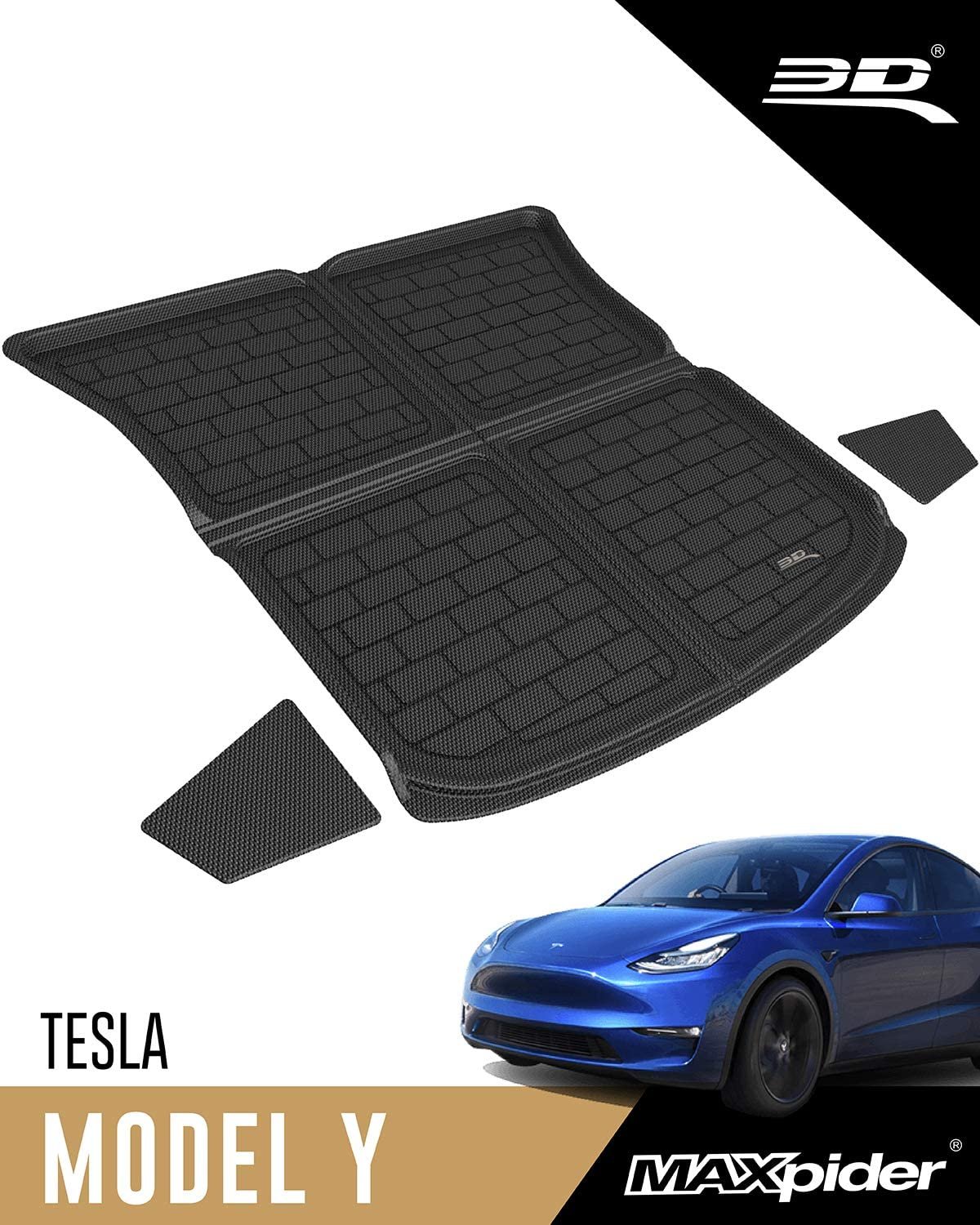 2020-2024 Tesla Model Y All Weather 3D MAXpider Kagu Rubber Cargo Liner – Black