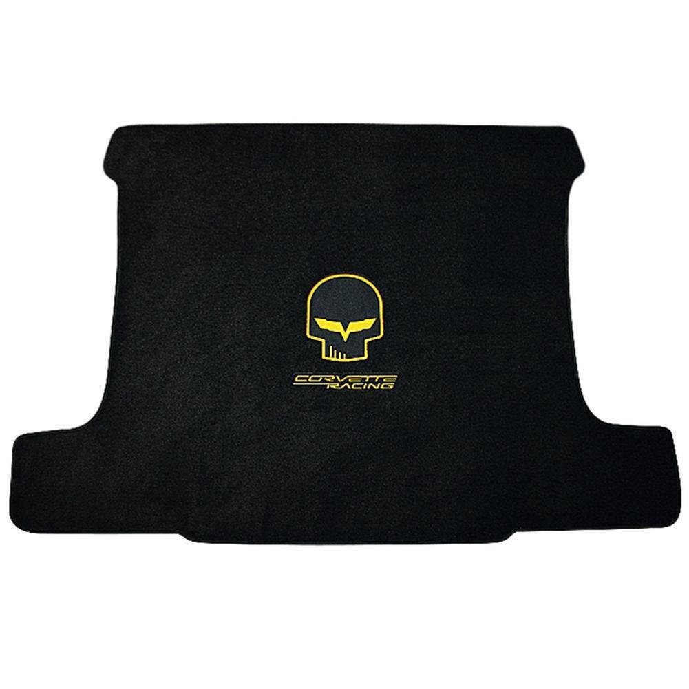 Corvette Cargo Mat - Jake Skull and Racing Script - Silver - Coupe : 2005-2013 C6, Z06, ZR1 or Grand Sport