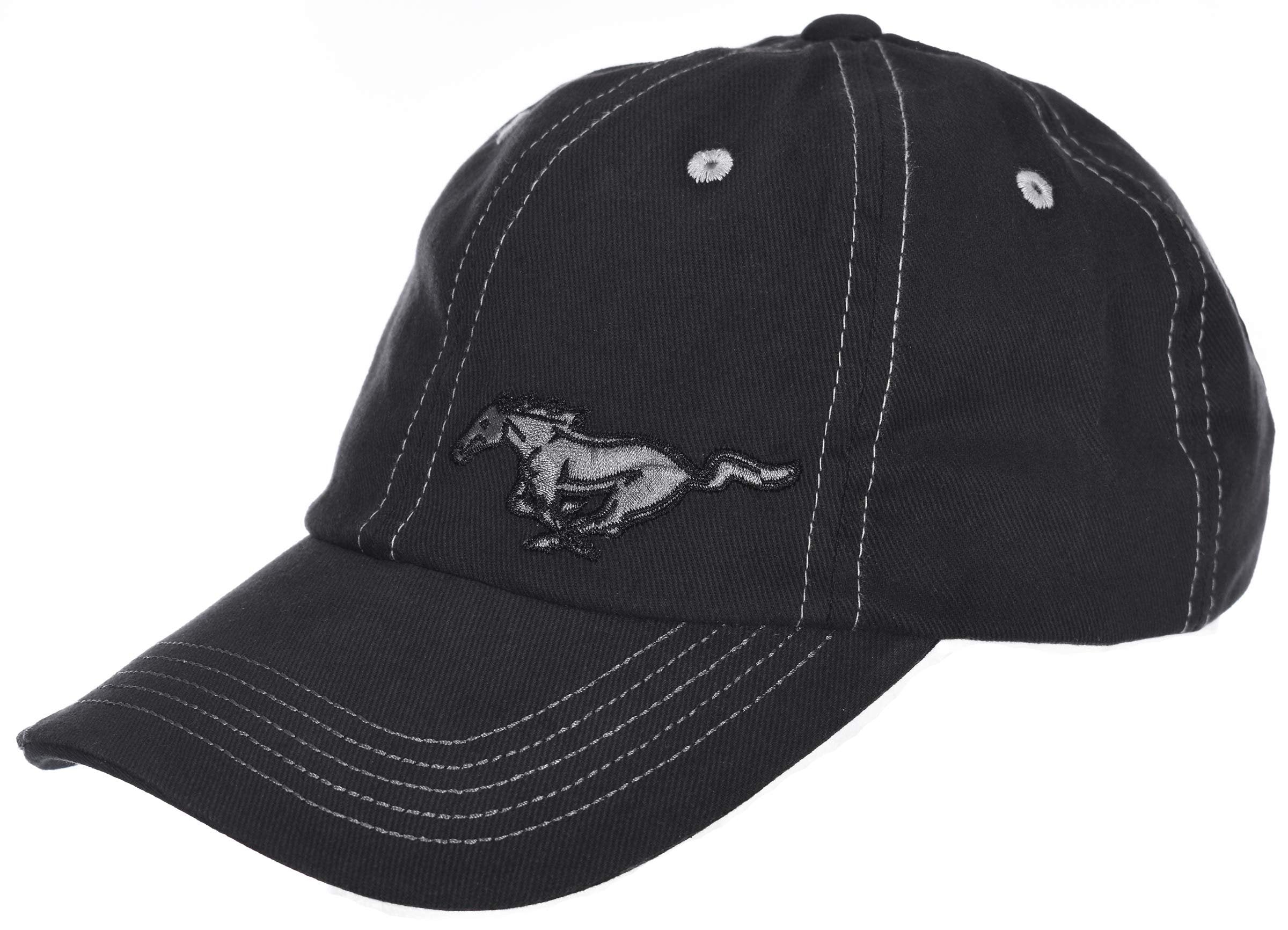 Ford Mustang Logo Cap Adjustable Black Fabric Hat