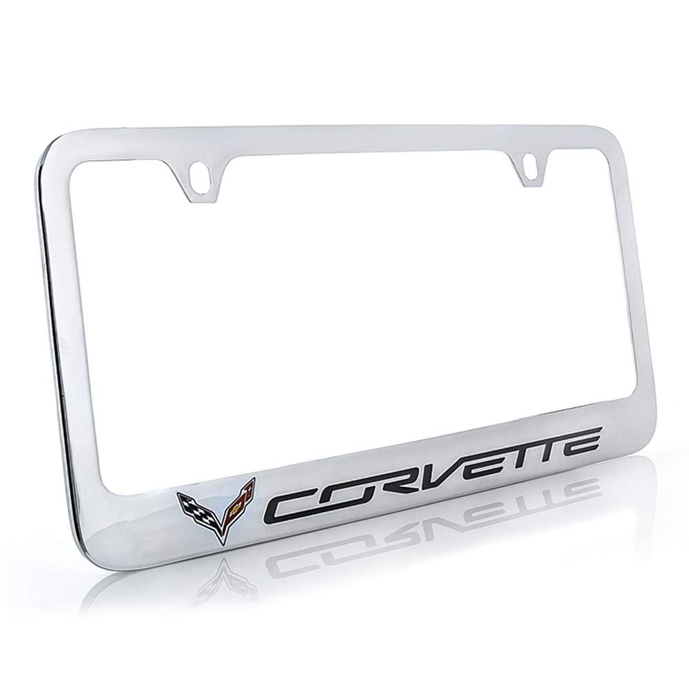 C7 Corvette Stingray License Plate Frame - Chrome-SR1 Performance