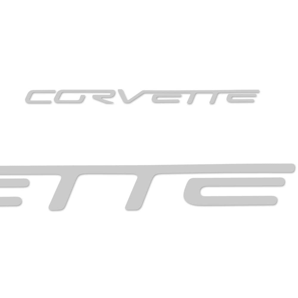 C6 Corvette Interior Vinyl Letter Decals - Passenger Side - Light Oak
