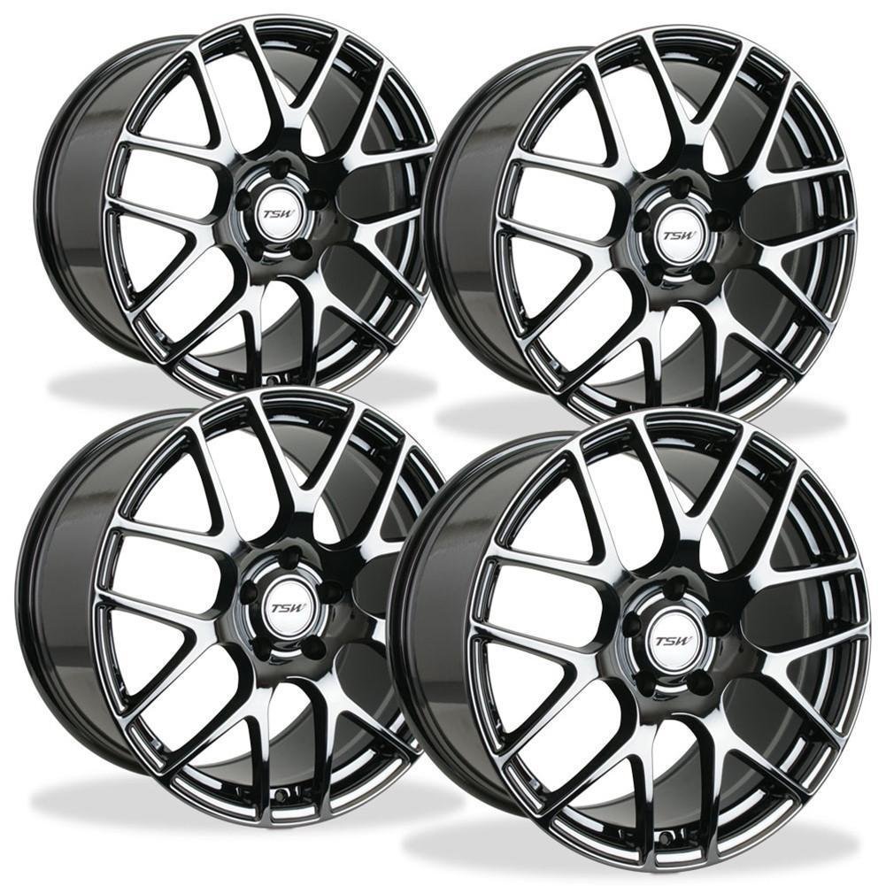 Corvette Wheels - TSW Nurburgring (Set) : Black Chrome-SR1 Performance