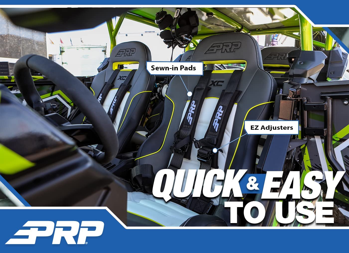 PRP Harnesses 2" 4 Point 2 Pack (Black)