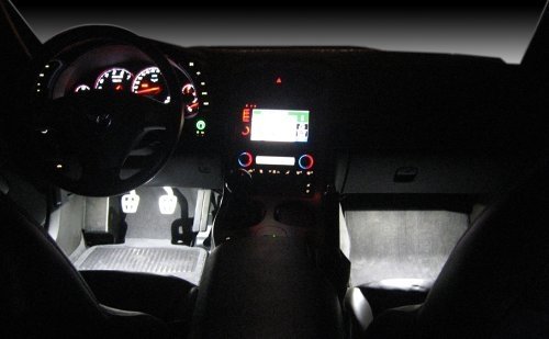 C6 Corvette - Footwell LED Lighting Kit : 2005-2013 C6, Z06, ZR1, Grand Sport (Yellow Super Bright)