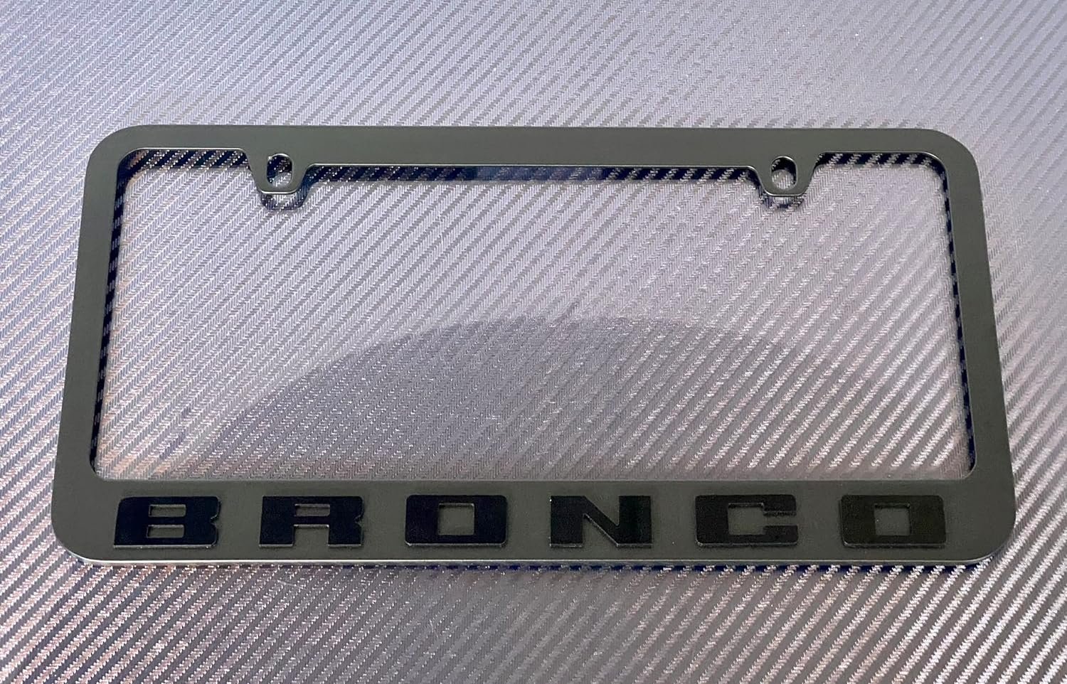 2021-2025 Ford Bronco License Plate Frame - Black with Black Logo