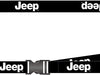 Jeep Lanyard Neck Strap Key Chain - Black with White Logo