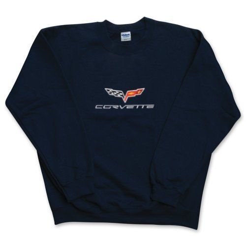 West Coast Corvette Men's Corvette Sweatshirt Fleece Embroidered C6-SR1 Performance