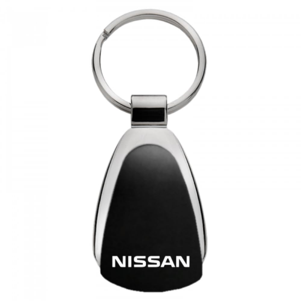 Au-TOMOTIVE GOLD, INC. Officially Licensed Teardrop Key Fob for Nissan (Black)