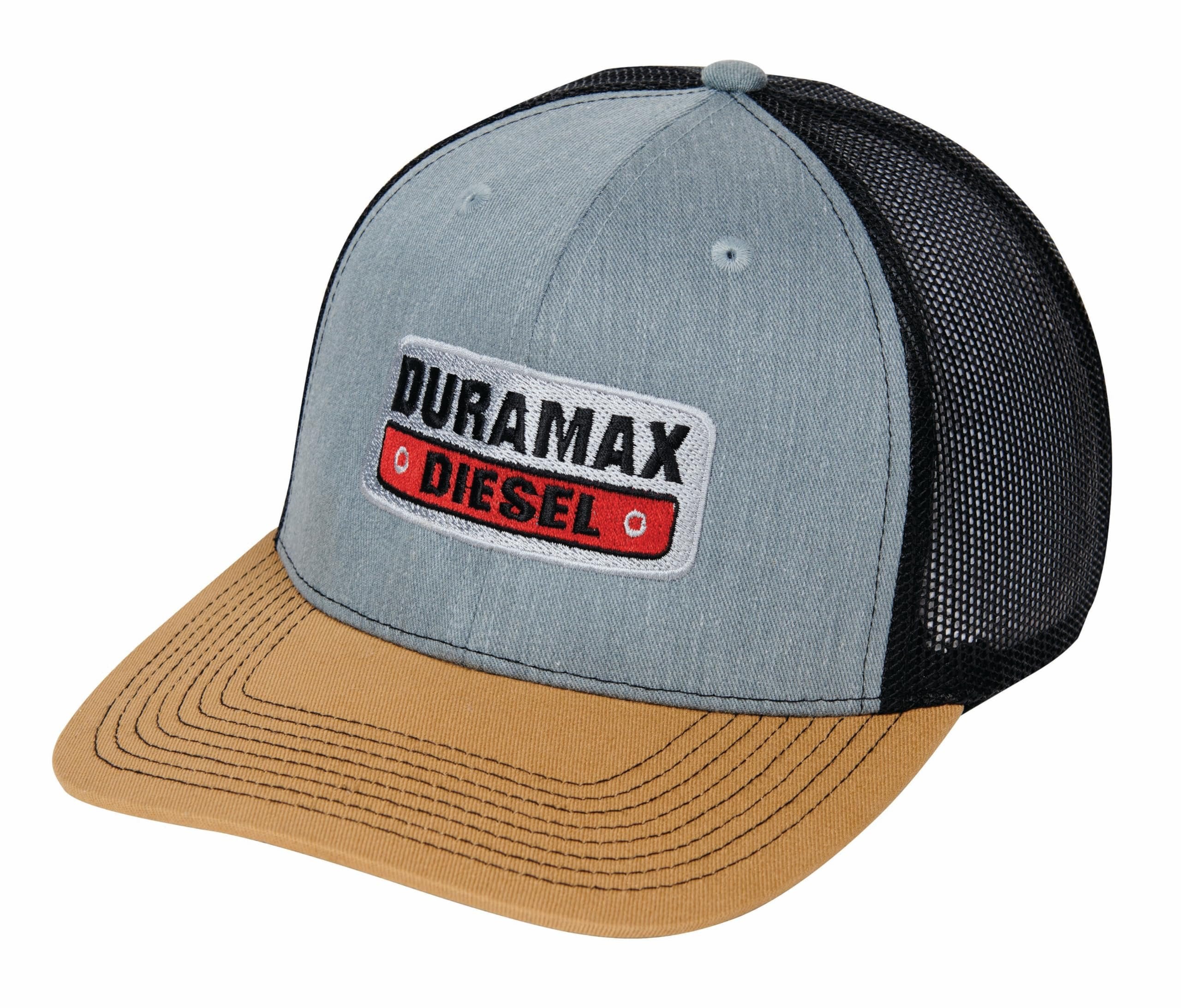 Chevy Duramax Diesel Trucker Snapback Hat - Officially Licensed Chevrolet Cap (US, Alpha, One Size, Grey/Brown)