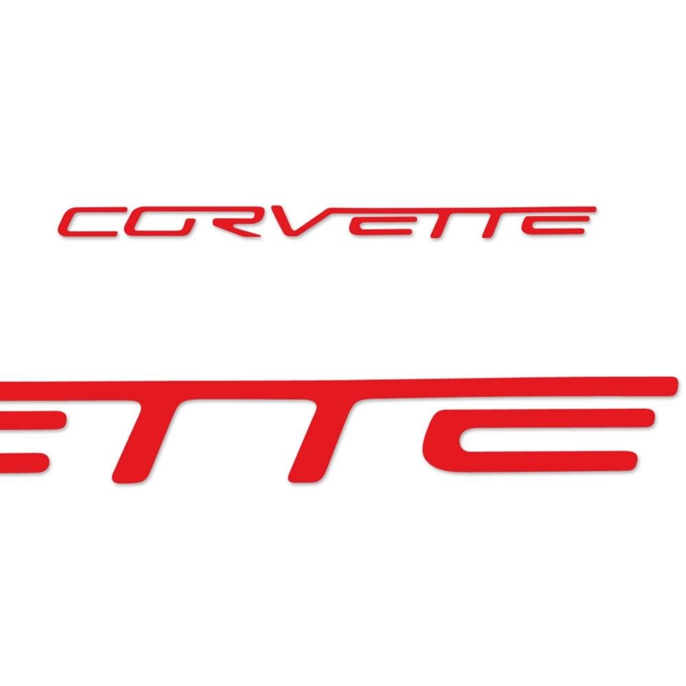 C6 Corvette Interior Vinyl Letter Decals - Passenger Side - Light Oak