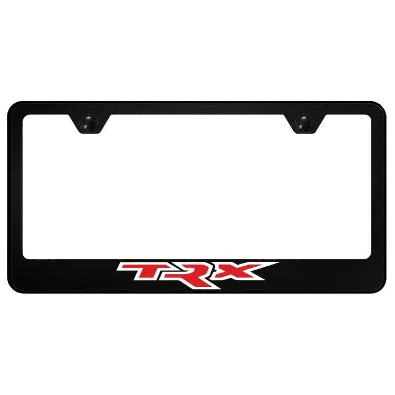 Au-TOMOTIVE GOLD, INC. Officially Licensed UV Print Logo on Black Polycarbonate License Plate Frame for Ram TRX