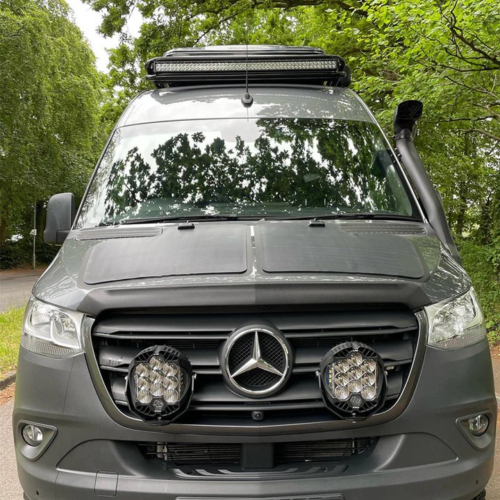 Lensun 90W 12V Hood Flexible Solar Panel for Mercedes-Benz Sprinter 3rd Gen(2019-present) - Off Grid Solar Power for Offroading/Overlanding/Camping