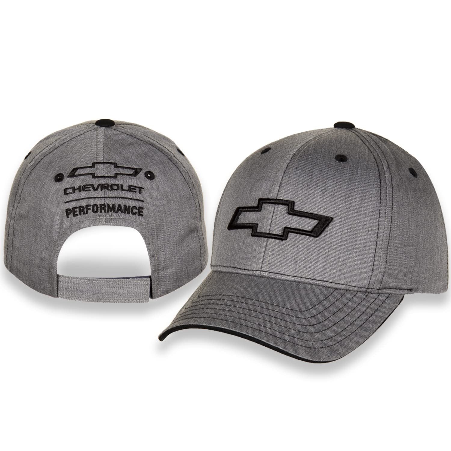 Chevrolet Performance Bowtie Twill Heather Grey Hat with Adjustable Closure