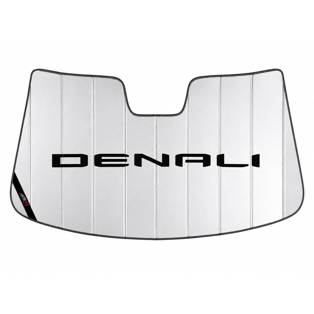 SR1 Performance USA GMC Sierra Denali Windshield Sunshade for 2019-2026 Sierra 1500, 2500HD, 3500HD Denali – Insulated Foldable Accordion Style Silver Custom Fit Sun Shade – Blocks UV Rays