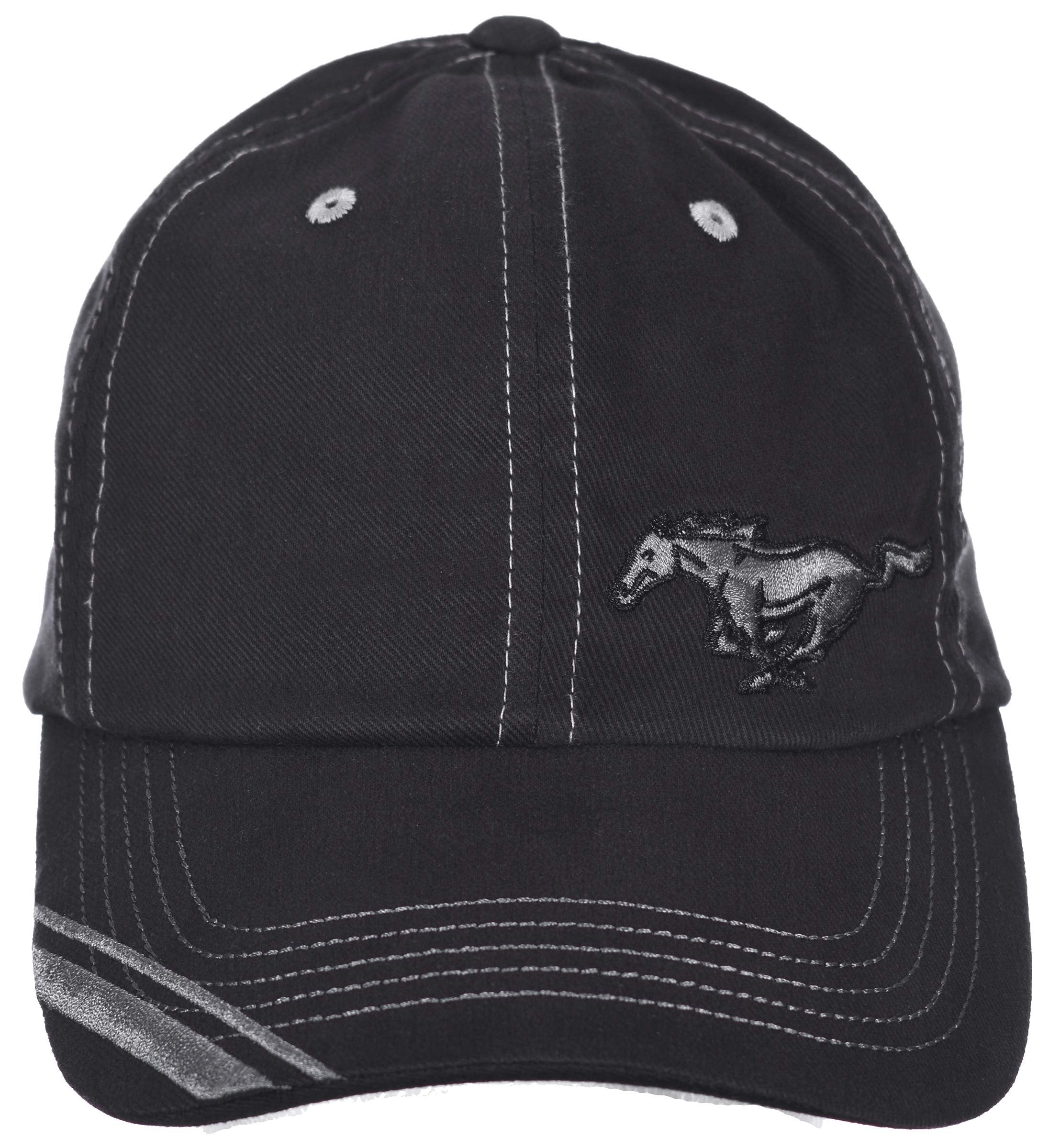 Ford Mustang Logo Cap Adjustable Black Fabric Hat