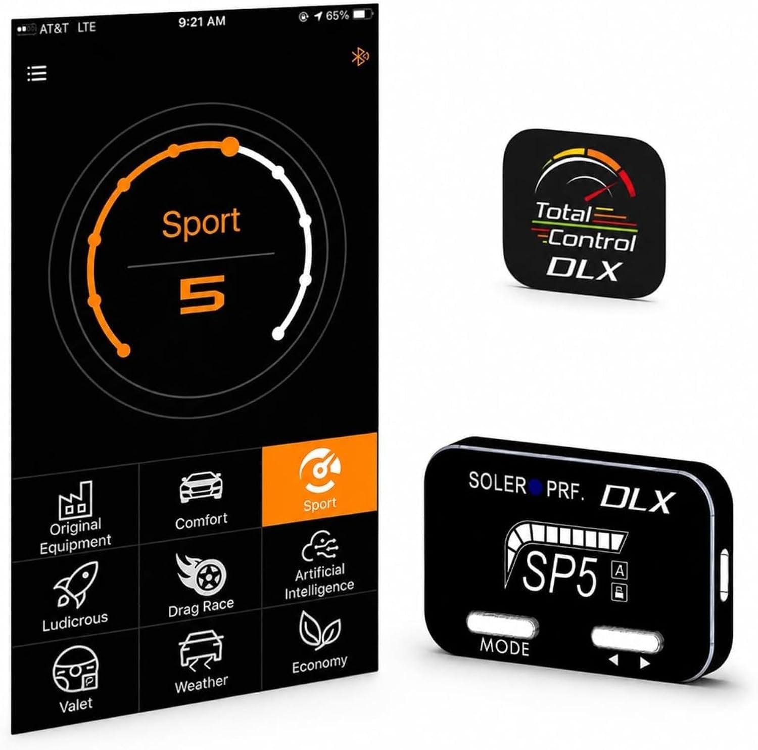 Soler Performance DLX Bluetooth Throttle Controller for Audi R8, TT, A3, A4, A5, A6, A7, A8, Q3, Q5 & Volkswagen Golf, Jetta, Passat, Atlas, & More– Plug & Play Pedal Response w/ Anti-Theft Pedal Lock