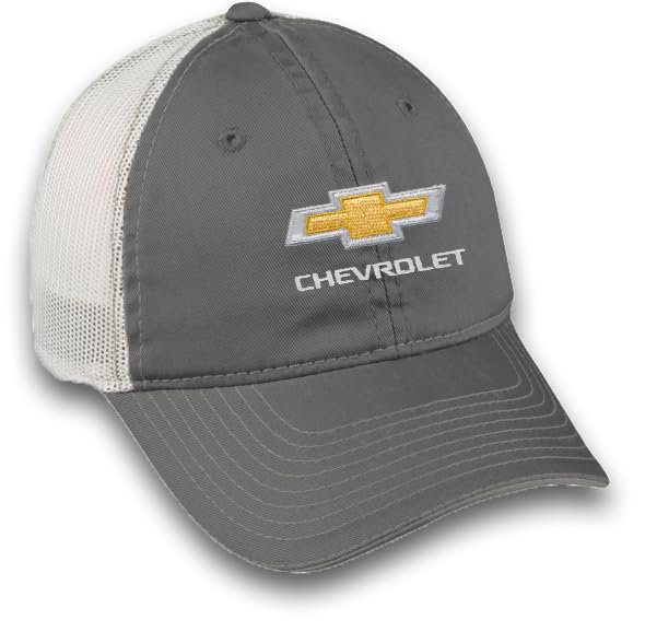 Chevrolet Bowtie Logo Dad Hat - Unstructured Adjustable Chevy Cap Grey