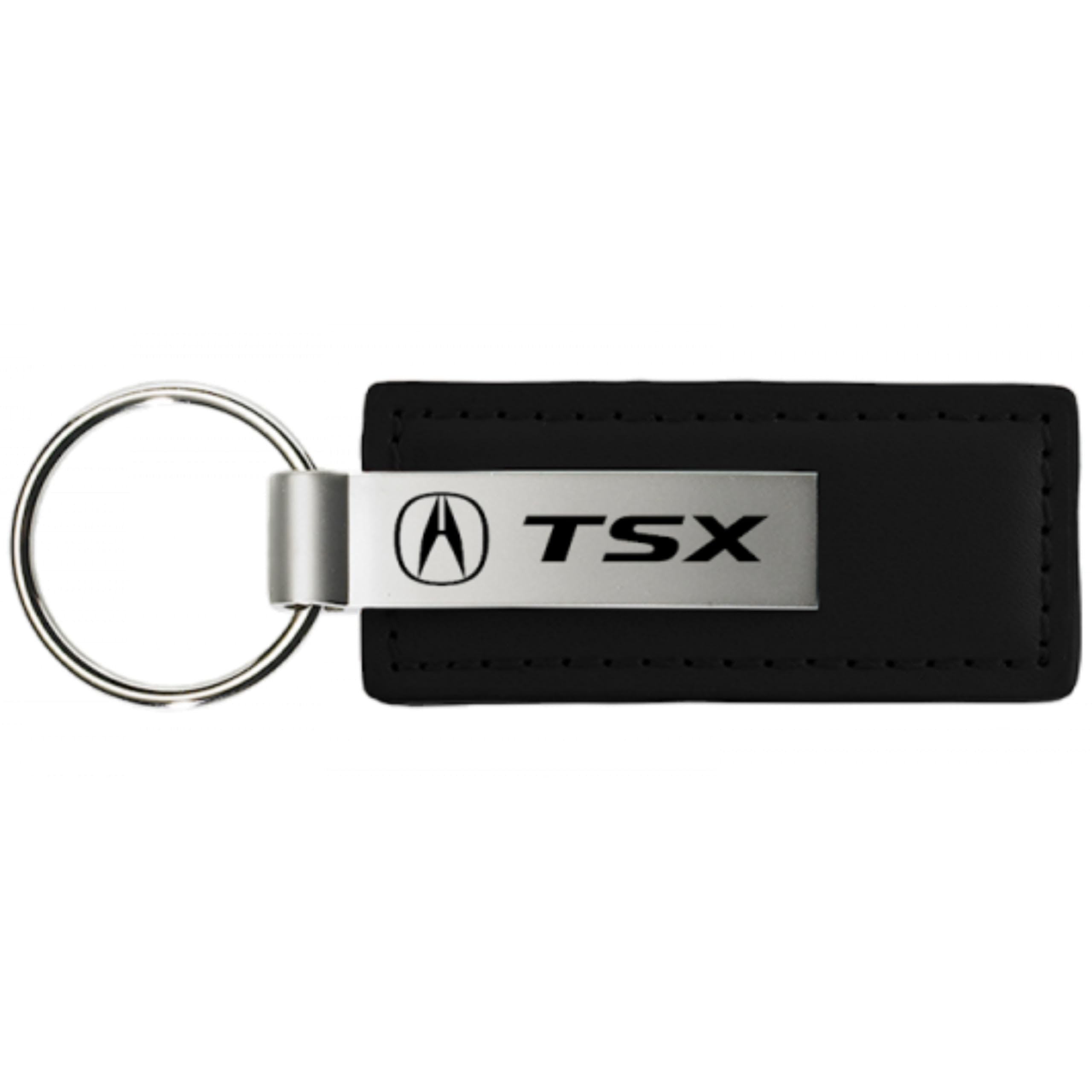 AU-TOMOTIVE GOLD, INC. Officially Licensed Black Leather Key Fob for Acura TSX