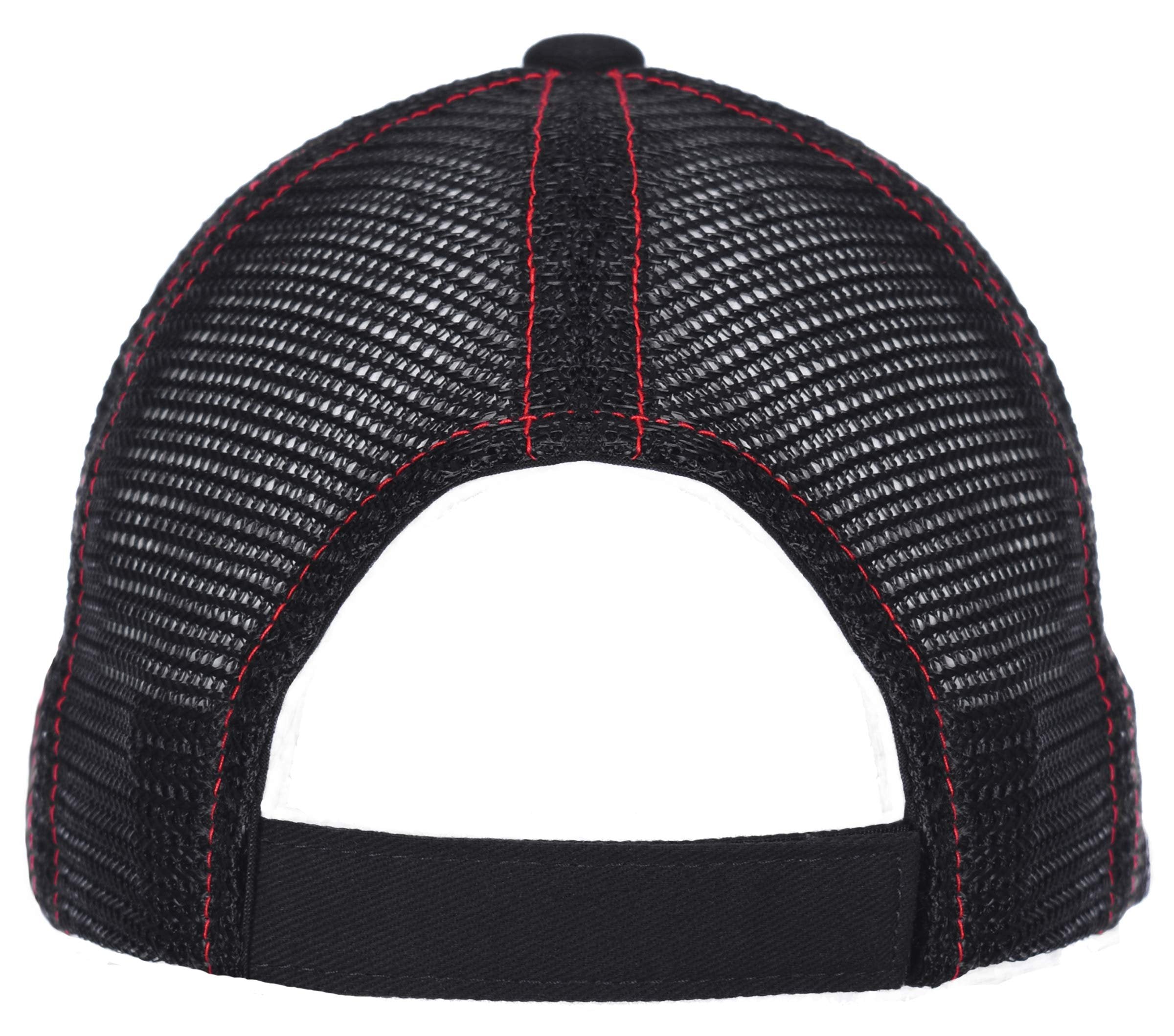 Ford Mustang Cap Adjustable Black Trucker Hat