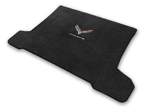 2014-2017 C7 Corvette Coupe Jet Black Trunk Mat - Crossed Flags & Corvette Script