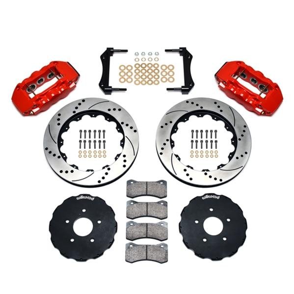 Corvette Brake Package - W6A Big Brake Caliper Red/2 Pc Rotors : 2006-2013 C6Z06, GS