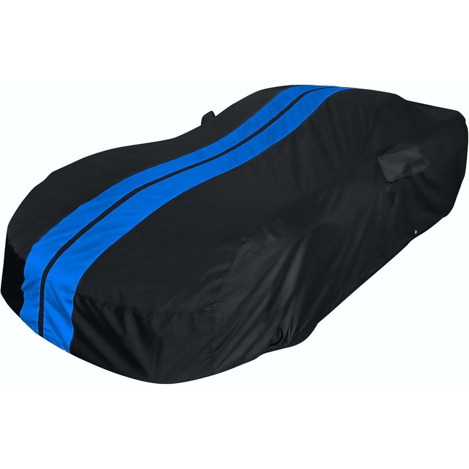 Corvette Ultraguard Plus Car Cover - Indoor/Outdoor Protection - Black W/ Red Stripes - 1997-2004 C5, Z06