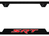 SRT Notched License Plate Frame - Black Polycarbonate with UV Print Logo