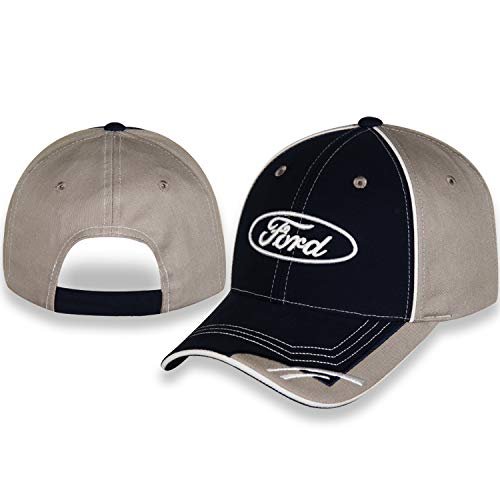 Ford Racing Hat - Blue Gray Ford Baseball Cap White Oval Logo