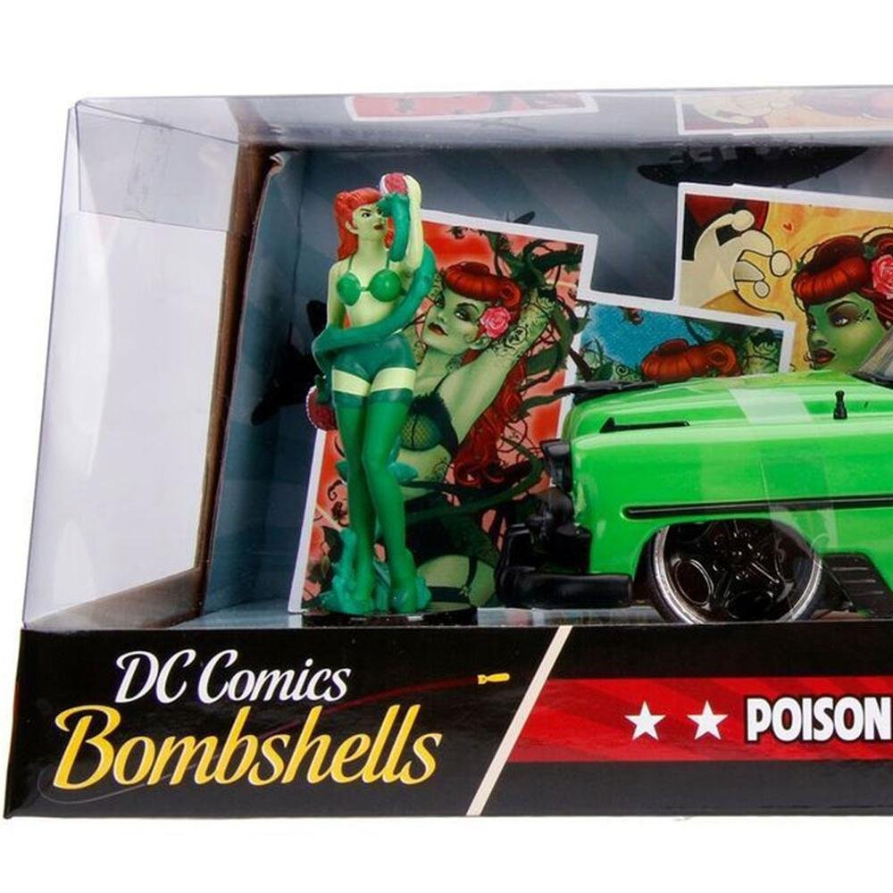 Chevrolet Bel Air Poison Ivy - Green/Red - Die-Cast Figure 1:24 - DC Comics Bombshells : 1953