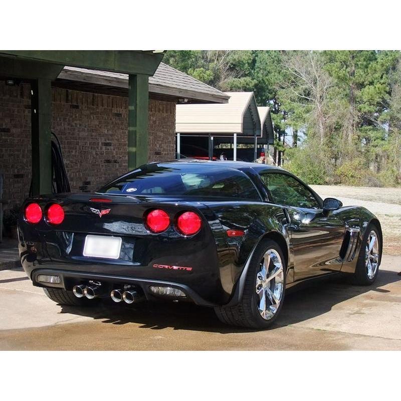 Corvette Domed Bumper Insert/Decals - (Set) : C6, Z06, ZR1, Grand Sport - Chrome