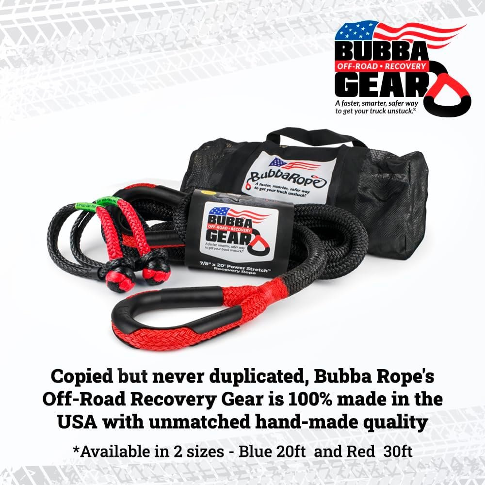 Bubba Rope Off-Road Truck Recovery Rope Gear Set with Shackles