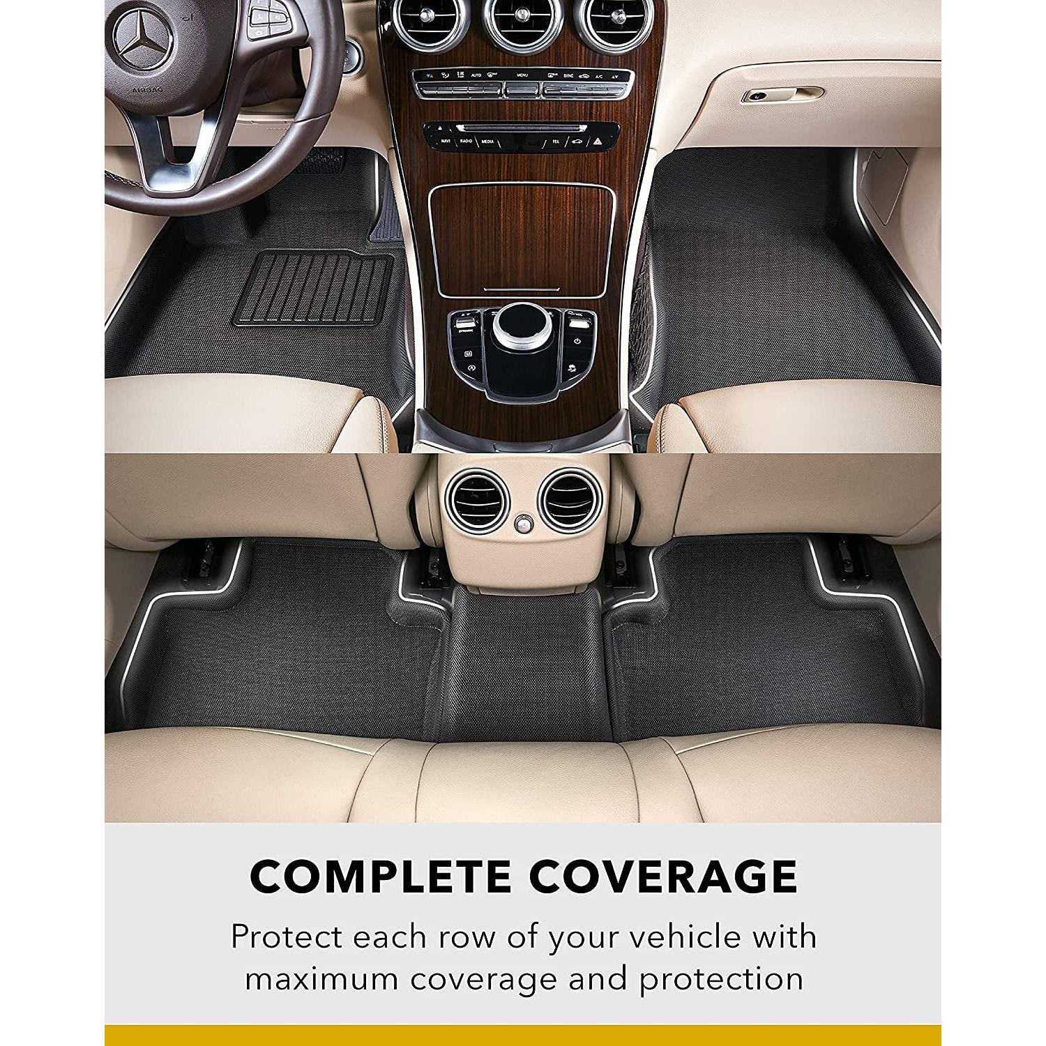 3D MAXpider Complete Set Custom Fit All-Weather Floor Mat for Select Audi Q7 Models-SR1 Performance