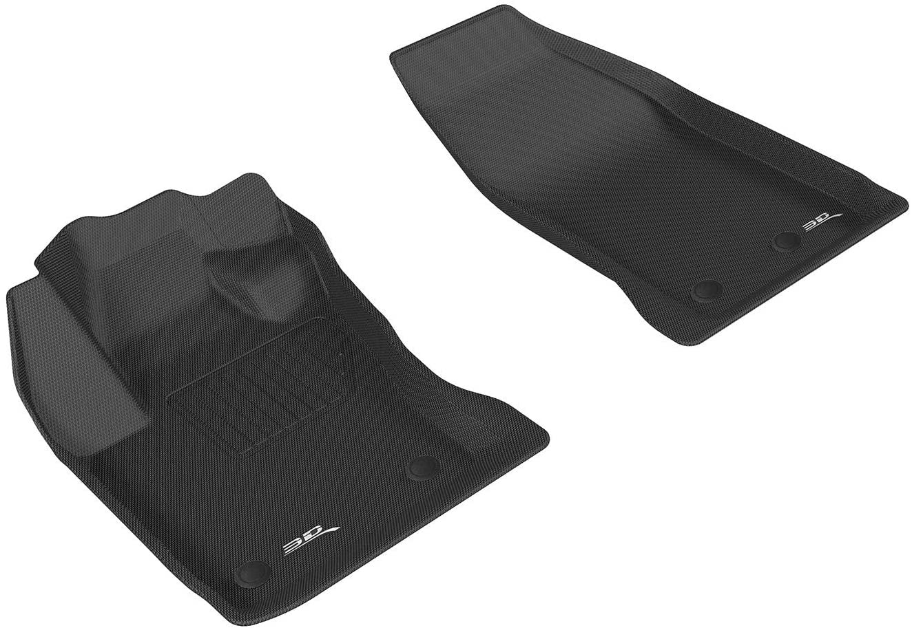 3D MAXpider Complete Set Custom Fit All-Weather Floor Mat for Select Fiat 500X Models - Kagu Rubber (Gray)