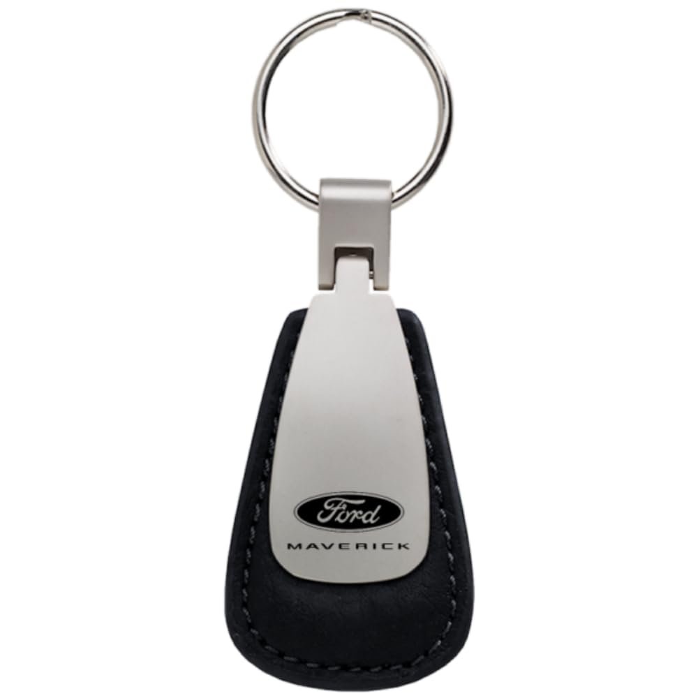 AU-TOMOTIVE GOLD, INC Officially Licensed Leather Teardrop Keychain for Ford Maverick 2022