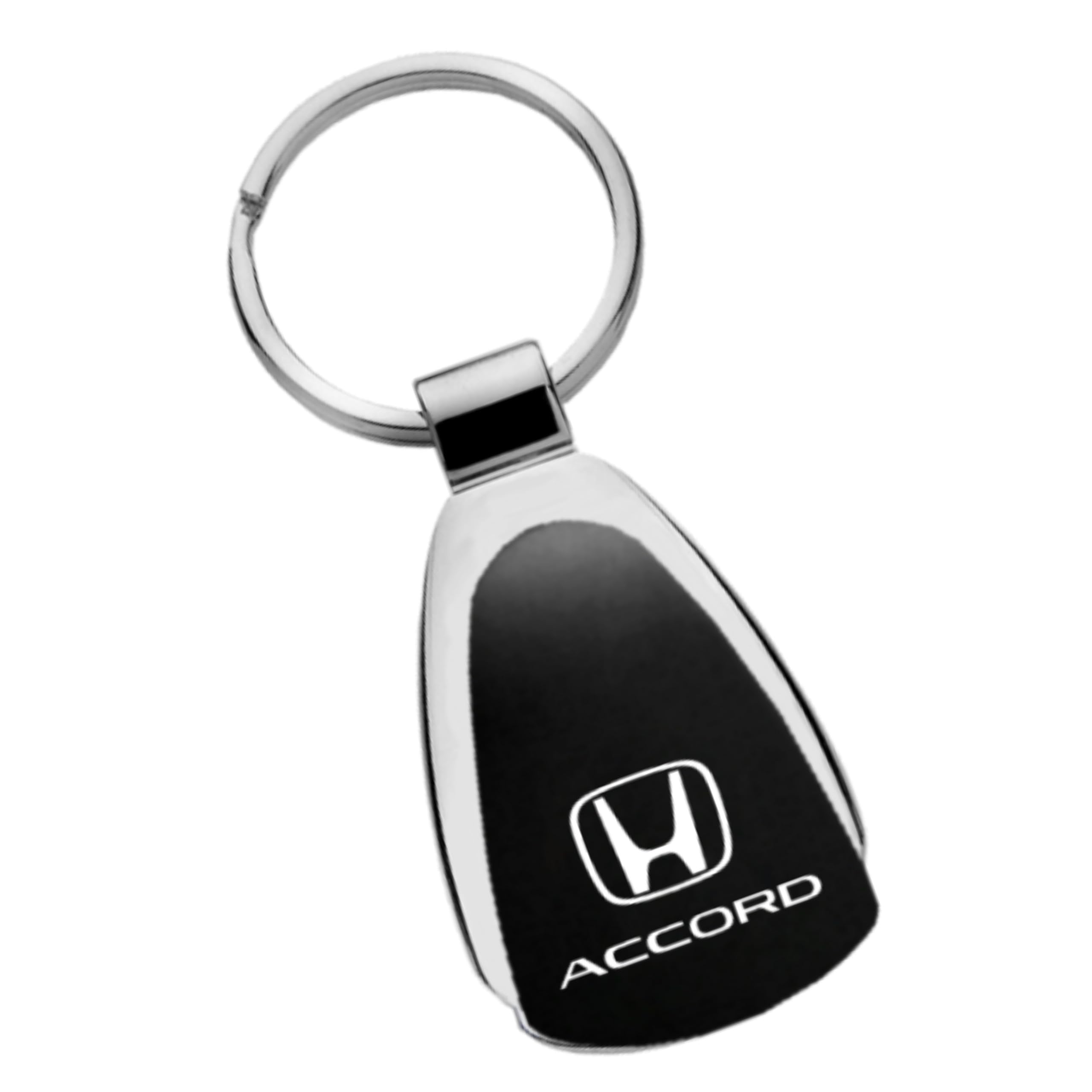 AU-TOMOTIVE GOLD, INC. Officially Licensed Black Teardrop Key Chain for Honda Accord