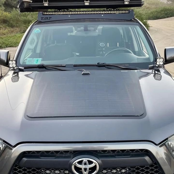 Lensun 100W 12V Hood Flexible Solar Panel for Toyota 4Runner 4th & 5th Gen (2003-2024) - Off Grid Solar Power for Offroading/Overlanding/Camping