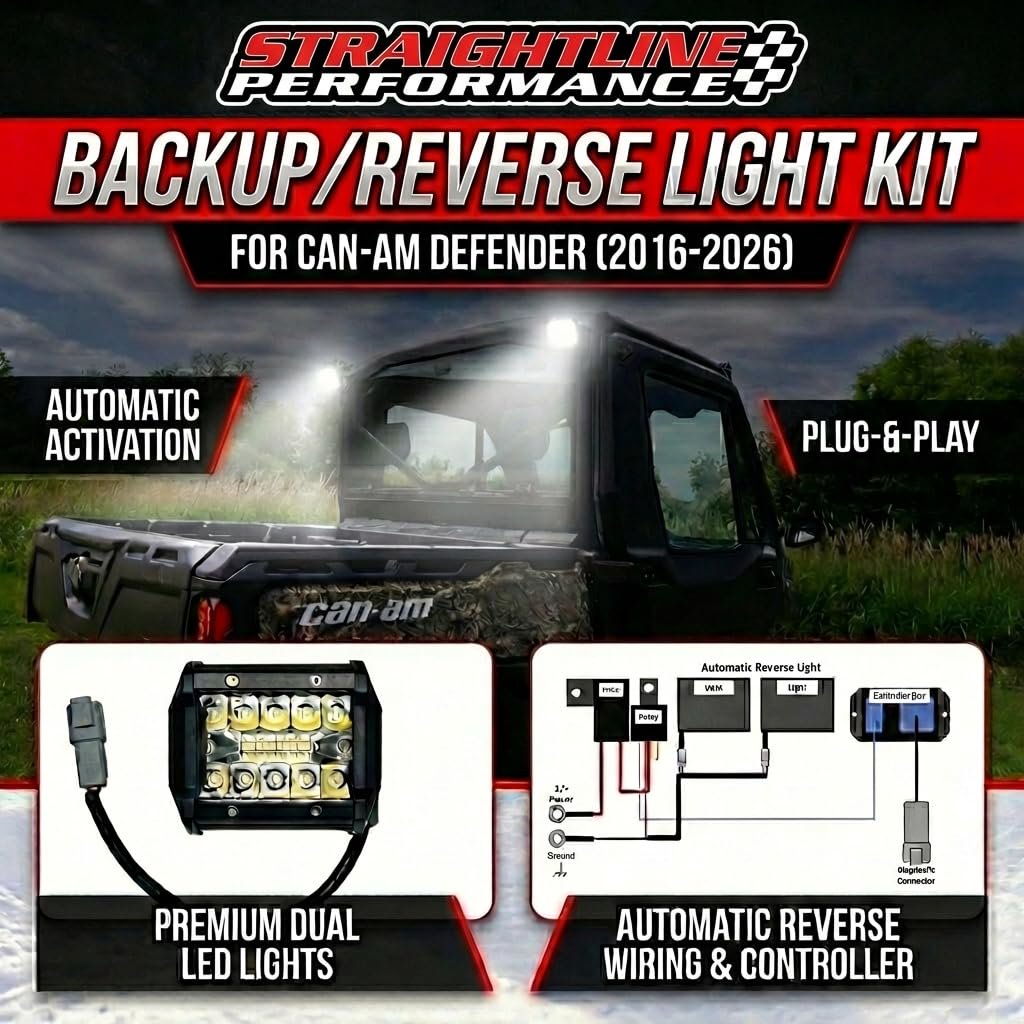 Backup Reverse LED Light Kit for UTV, 2024+ Xpedition, 2015+ Ranger, 2016+ Defender – SmartWire Plug & Play System, Automatic Reverse Activation (Base Kit - No Light, 2024+ Polaris Xpedition)