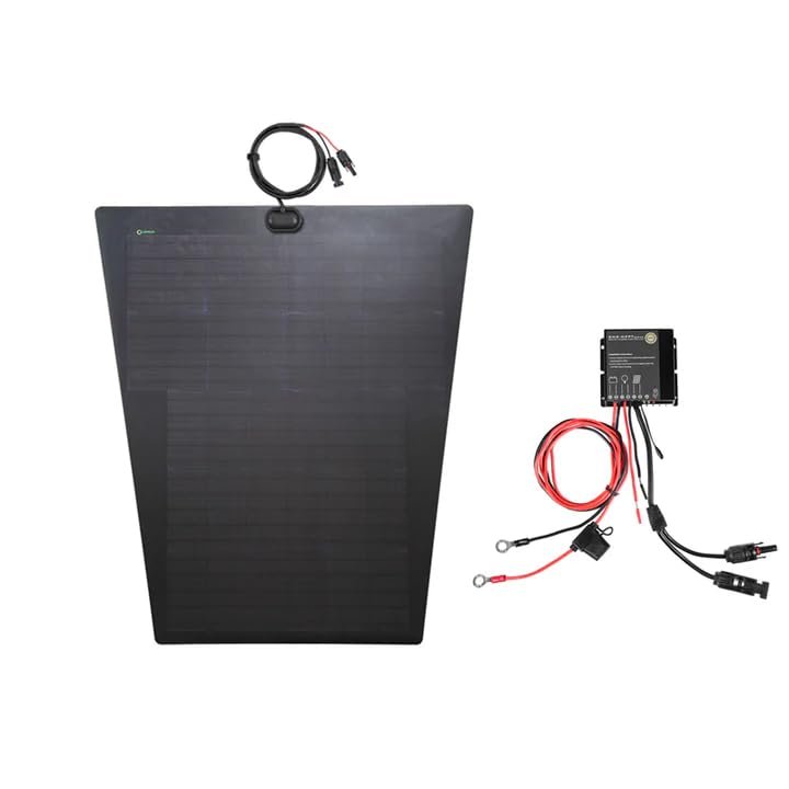 Lensun 90W 12V Hood Flexible Solar Panel for Toyota Tundra 3rd Gen (2022-Present) - Off Grid Solar Power for Offroading/Overlanding/Camping