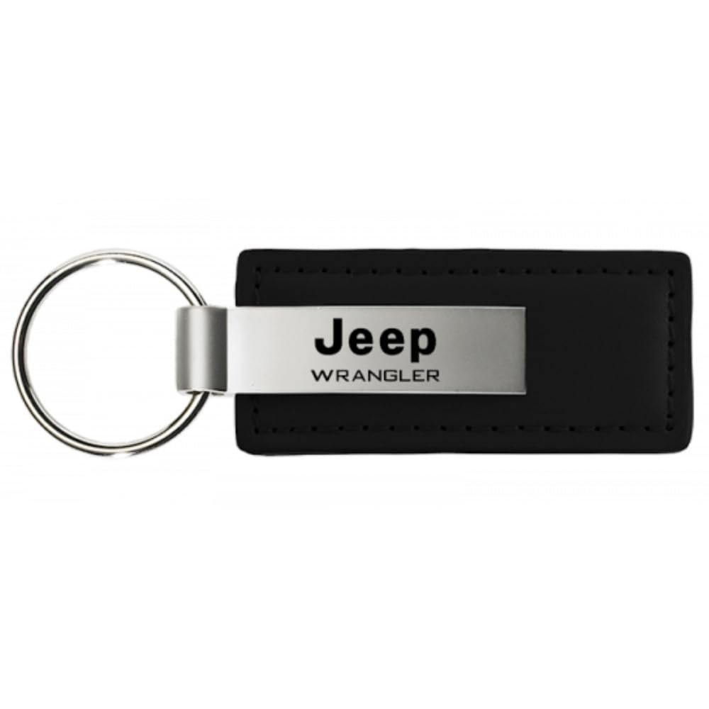 Jeep Wrangler Leather Keychain - Black