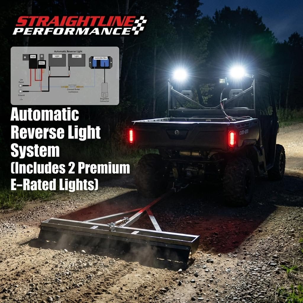 Backup Reverse LED Light Kit for UTV, 2024+ Xpedition, 2015+ Ranger, 2016+ Defender – SmartWire Plug & Play System, Automatic Reverse Activation (Base Kit - No Light, 2024+ Polaris Xpedition)