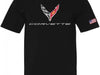 Made in The USA - C8 Corvette Crossed Flags Tee - Officially Licensed Chevrolet T-Shirt