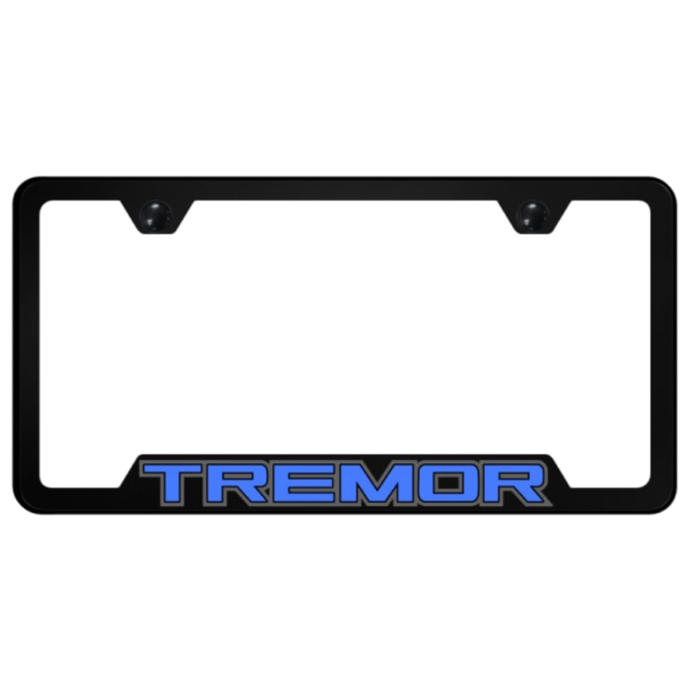 Au-TOMOTIVE GOLD, INC. Officially Licensed UV Print on Black Polycarbonate Notched License Frame for Ford Tremor