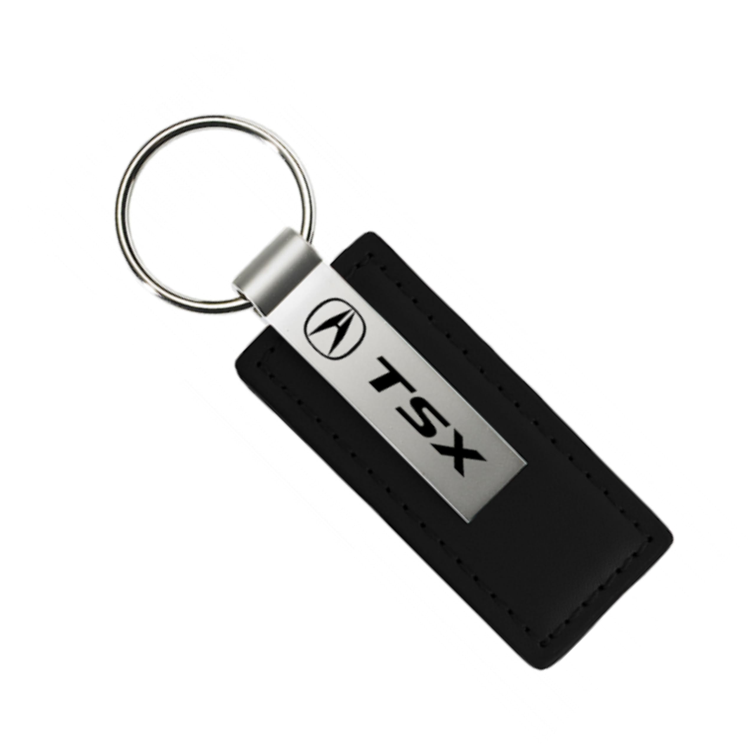 AU-TOMOTIVE GOLD, INC. Officially Licensed Black Leather Key Fob for Acura TSX