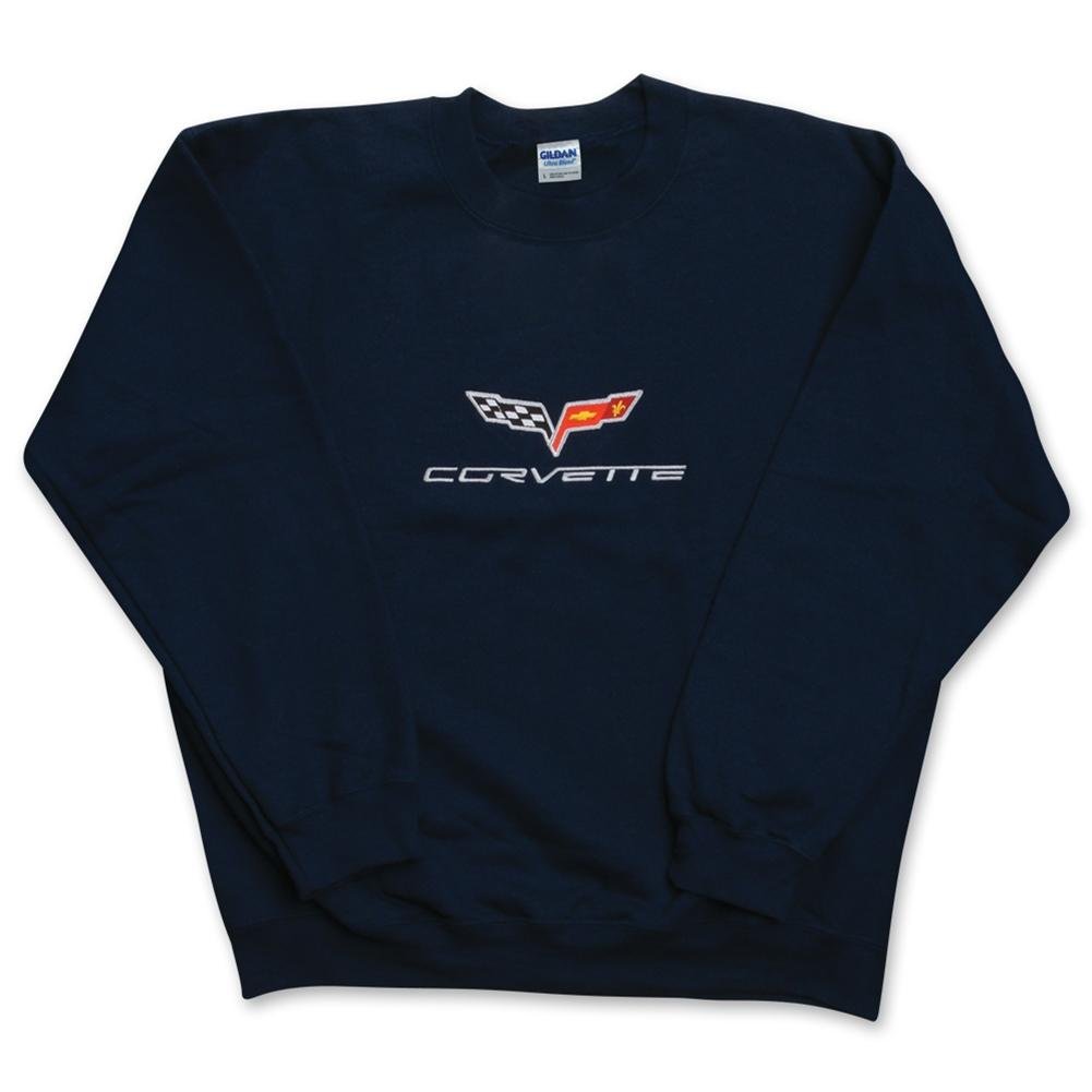 West Coast Corvette Men's Corvette Sweatshirt Fleece Embroidered C6-SR1 Performance