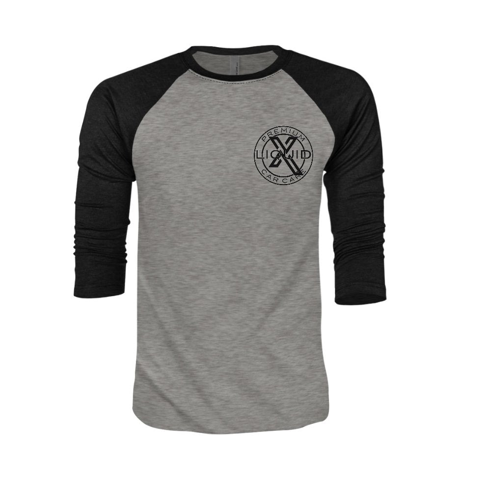 Liquid X Men's Three-Quarter Sleeve Shirt - Gray/Black