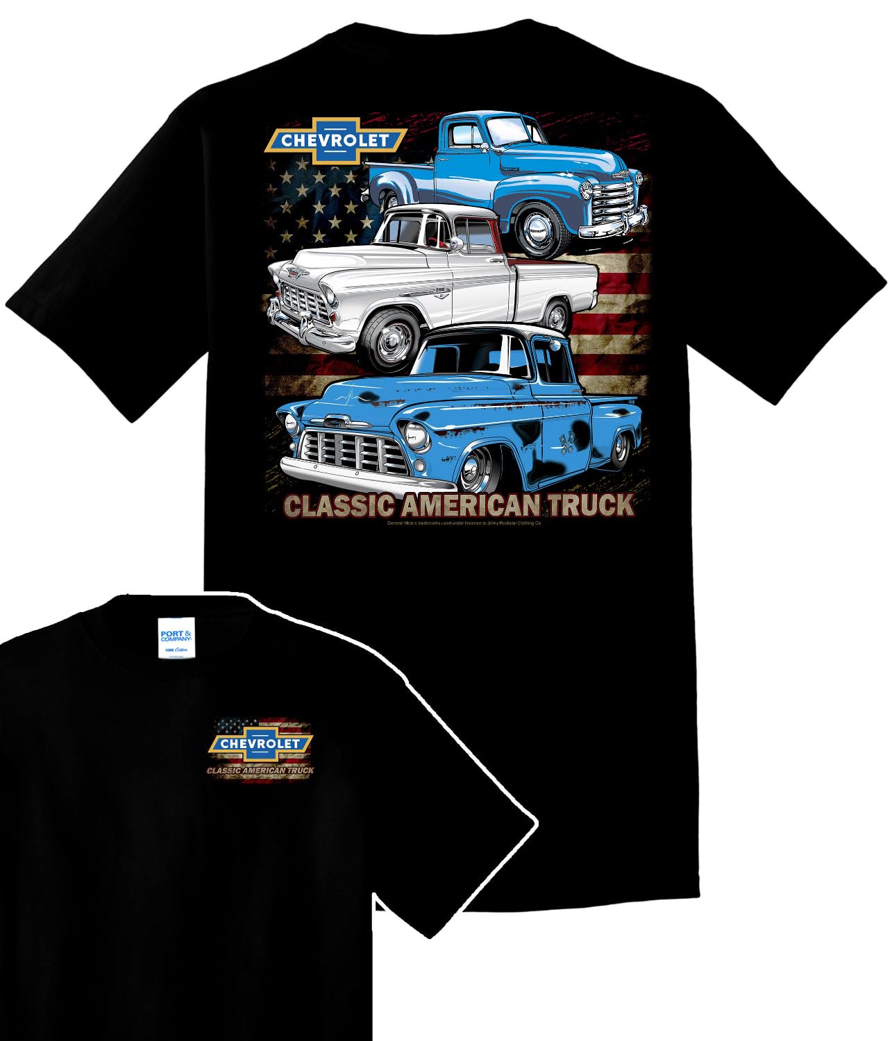 Chevrolet Trucks 250th Anniversary T-Shirt – Cateye Silverado & Classic Chevy Truck American Flag Graphic Tee (US, Alpha, Medium, Regular, Regular, Cateye)