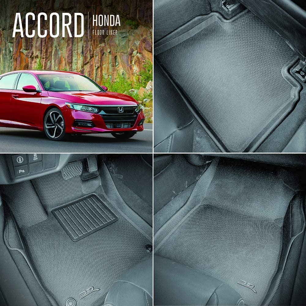 2018-2022 Honda Accord All Weather Floor Mats 3D MAXpider Custom Fit Kagu