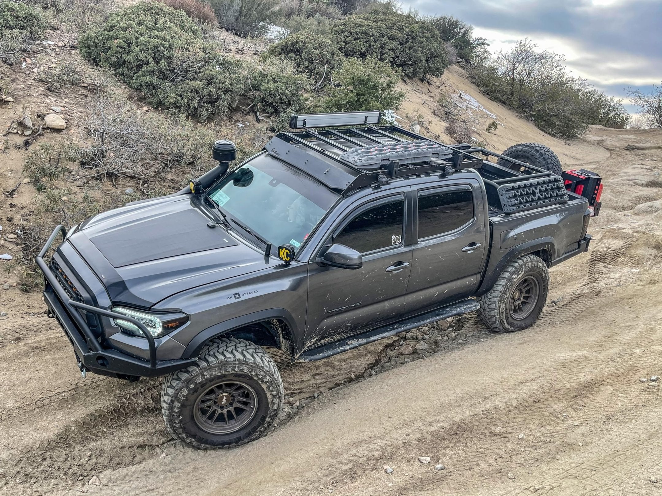 Lensun 90W 12V Hood Flexible Solar Panel for Toyota Tacoma 3rd Gen (2016-2023) - Off Grid Solar Power for Offroading/Overlanding/Camping