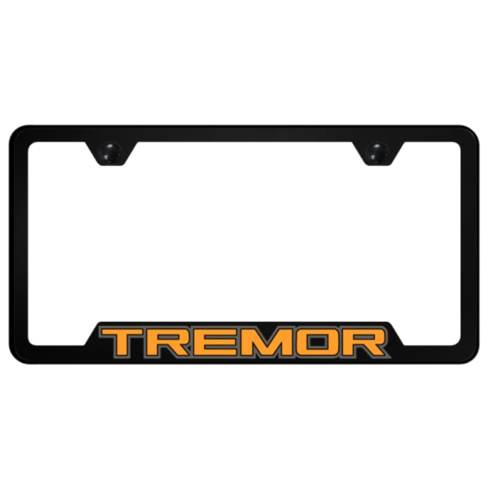 Au-TOMOTIVE GOLD, INC. Officially Licensed UV Print on Black Polycarbonate Notched License Frame for Ford Tremor